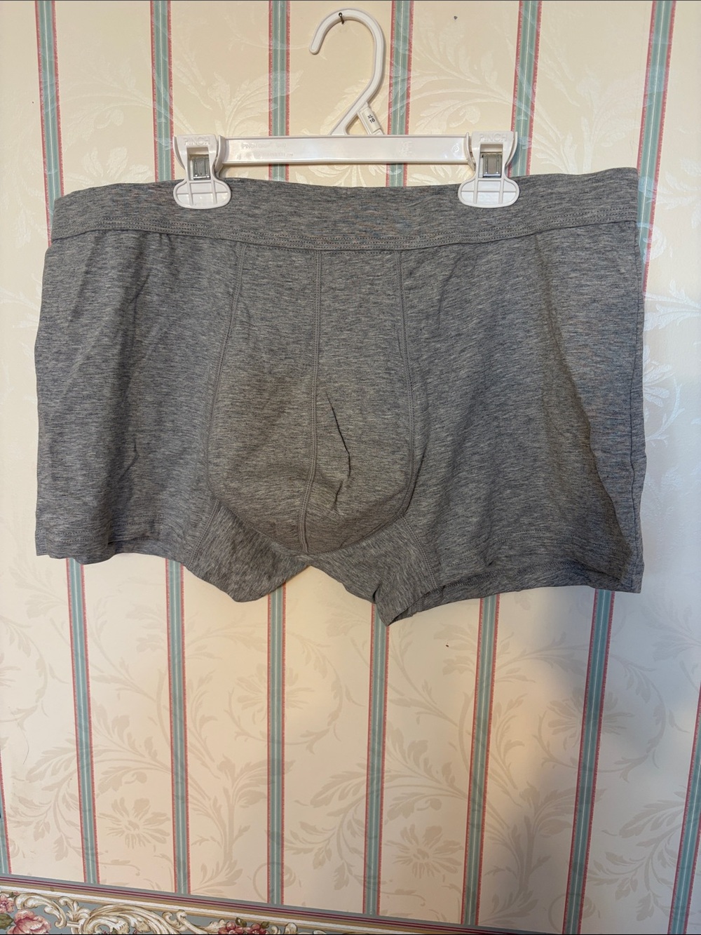 Men's Gray Boxer Briefs - For Incontinence. Comfortable Everyday Support. 3XL